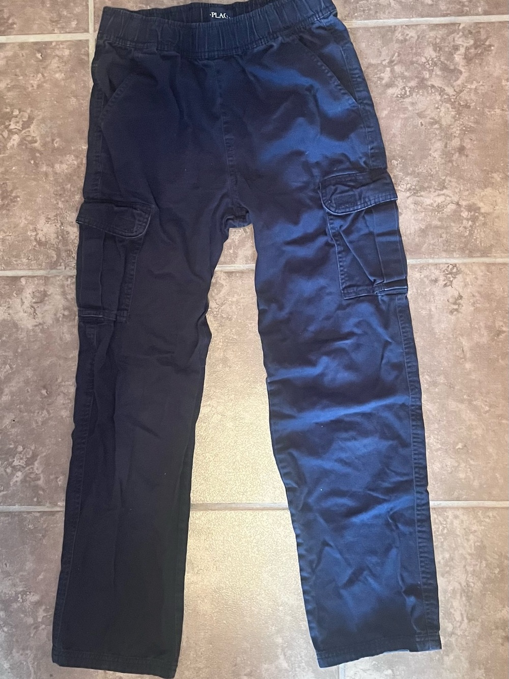 The Children's Place Black Cargo Pants with Elastic Waist